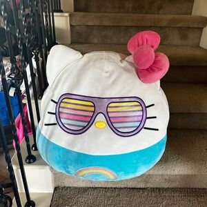 Hello Kitty Plush with Pink Bow and Rainbow Sunglasses